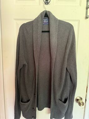 American Eagle Men’s Gray Knit Cardigan | Large